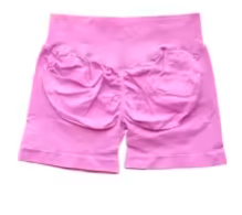 Women’s seamless scrunch workout shorts featuring a ribbed waistband and high-stretch fabric, designed for comfort and performance during gym, running, or sports activities.